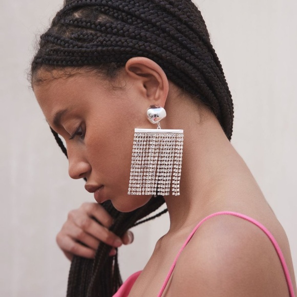 Authentic Cult Gaia Farah Rhinestone Earring - Silver - Picture 7 of 8